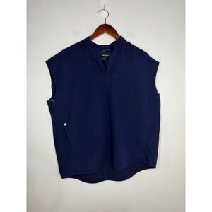 FIGS Women's Rafaela Oversized Scrub Top in Navy Size Medium